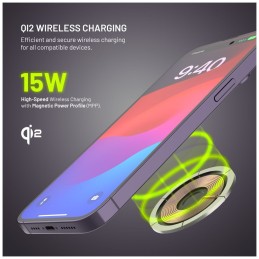 FIXED MagPad Slim Qi2 MagSafe Wireless töltő Titan