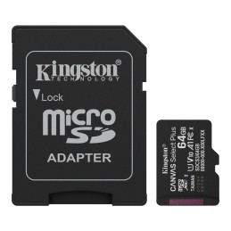 Kingston 64GB microSDXC Canvas Select Plus Gen3 Class 10 UHS-1 A1 V10 + adapterrel