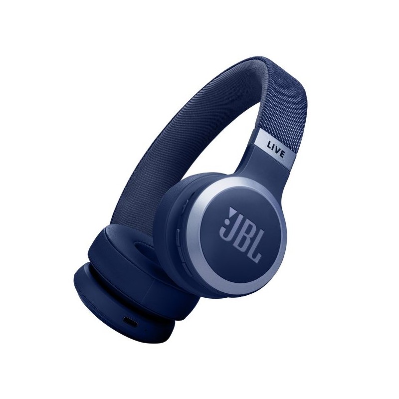 JBL Live 670NC Bluetooth Over-Ear Noise-Cancelling Headset Blue