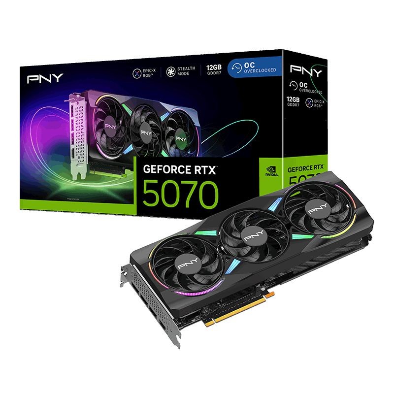 PNY GeForce RTX5070 12GB DDR7 EPIC-X RGB OC