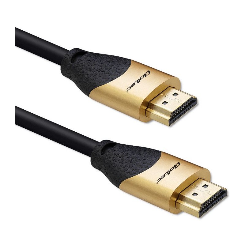 Qoltec HDMI to HDMI v2.1 Ultra High Speed 8K/60Hz Gold Cable 1m Black