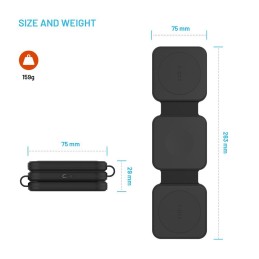 FIXED vezeték nélküli töltőállomás Samsung készülékekhez, fekete