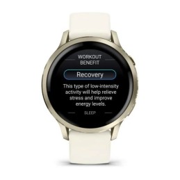 Garmin Venu 4 41mm Lunar Gold with Bone Silicone Band