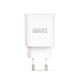 Delight USB Type-C + USB A PD20W Fast charger 20W White