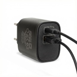 Delight USB Type-C + USB A PD20W Fast charger Black