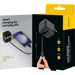 Intenso Compact Fast Charger 65W USB-C/USB-A Black