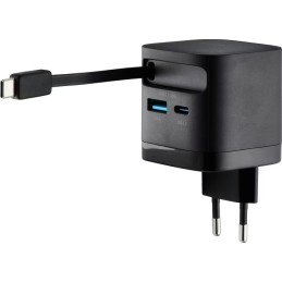 Intenso Compact Fast Charger 65W USB-C/USB-A Black
