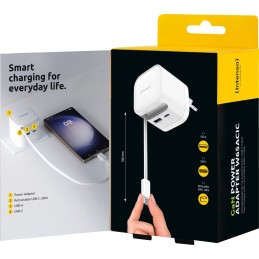 Intenso Compact Fast Charger 65W USB-C/USB-A White