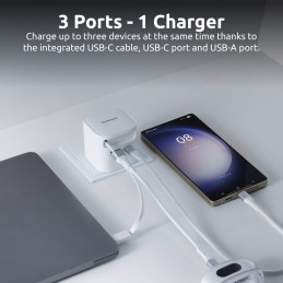 Intenso Compact Fast Charger 65W USB-C/USB-A White