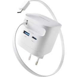 Intenso Compact Fast Charger 65W USB-C/USB-A White