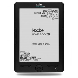 Koobe NovelBook HD Shine 6" E-book olvasó 8GB Black + Bekool E-book olvasó tok 6" Black