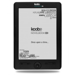 Koobe NovelBook HD Shine 6" E-book olvasó 8GB Black + Bekool E-book olvasó tok 6" Black