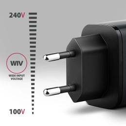 AXAGON ACU-PQ67 PD3.0 & QC4+ 2xOUTPUTS wall charger 67W Black
