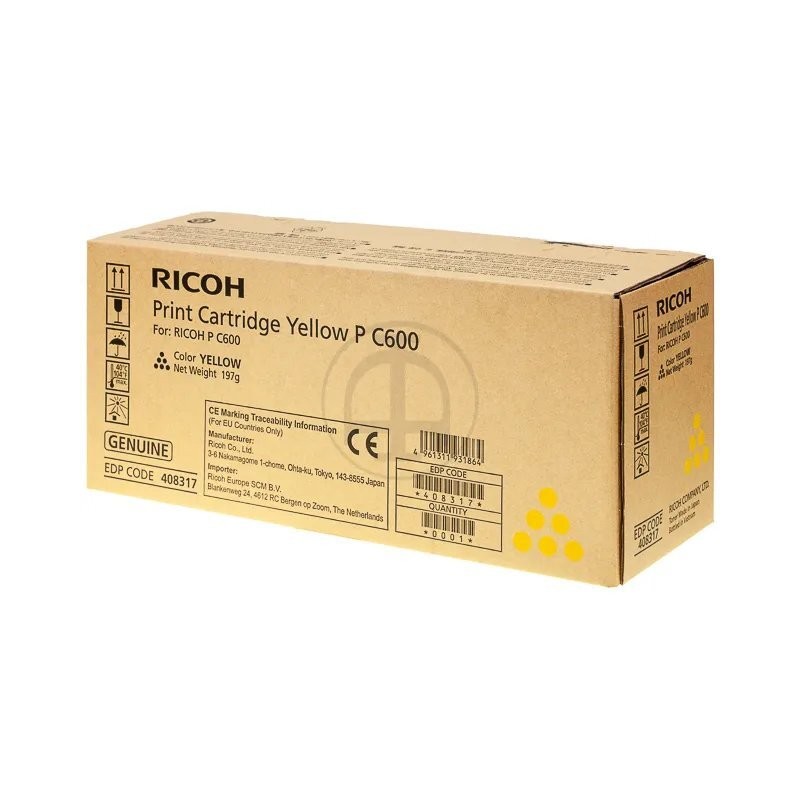 Ricoh P C600 sárga eredeti toner (408317)