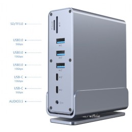 Gembird A-CF-COMBO15-01 USB Type-CF 15-in-1 Multi-Port Adapter Space Grey