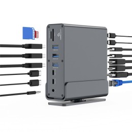 Gembird A-CF-COMBO15-01 USB Type-CF 15-in-1 Multi-Port Adapter Space Grey