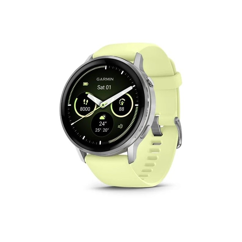 Garmin Venu 4 45mm Silver with Citron Silicone band