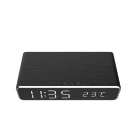 Gembird DAC-WPC-01 Digital alarm clock with wireless charging function Black