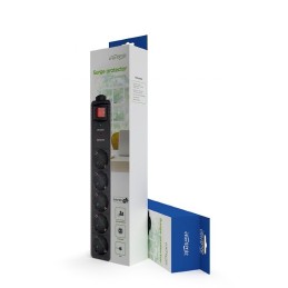 Gembird SPG5-C-10 Túlfeszültségvédő Kapcsolóval 5DIN 3m Black