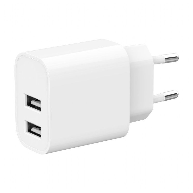 Gembird 2-Port Universal USB Charger White