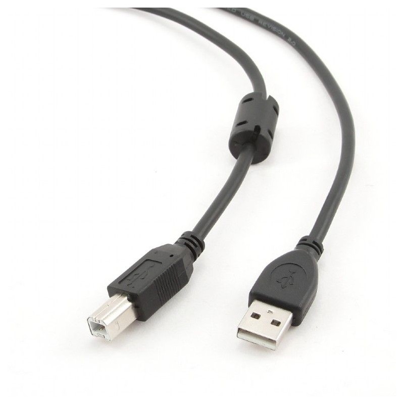 Gembird CCF-USB2-AMBM-6 USB 2.0 A-B cable with ferrite core 1,8m Black