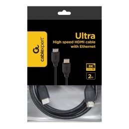 Gembird HDMI-HDMI 2.1 8K Ultra High Speed HDMI with Ethernet cable 2m Black