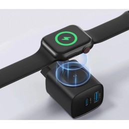 Gembird 2-in-1 20W Apple Watch + phone fast charger Black