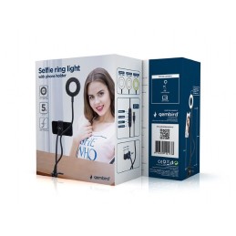 Gembird LED-RING4-PH-01 Selfie Ring Light With Phone Holder