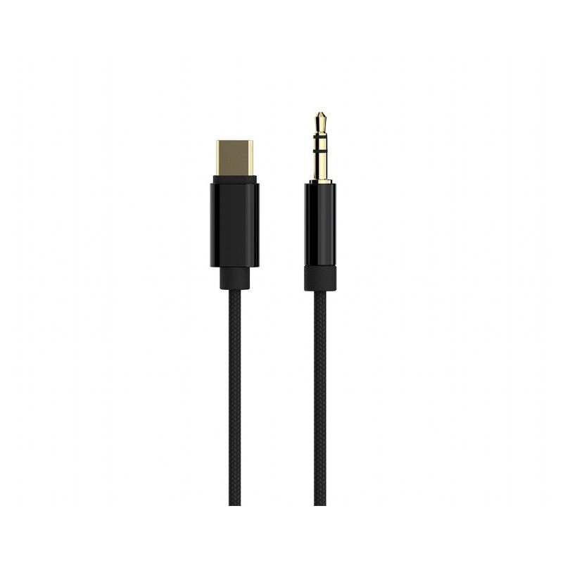 Gembird CCA-CM3.5M-1.5M USB type-C to stereo 3.5 mm AUX cable 1,5m Black