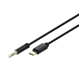 Gembird CCA-CM3.5M-1.5M USB type-C to stereo 3.5 mm AUX cable 1,5m Black