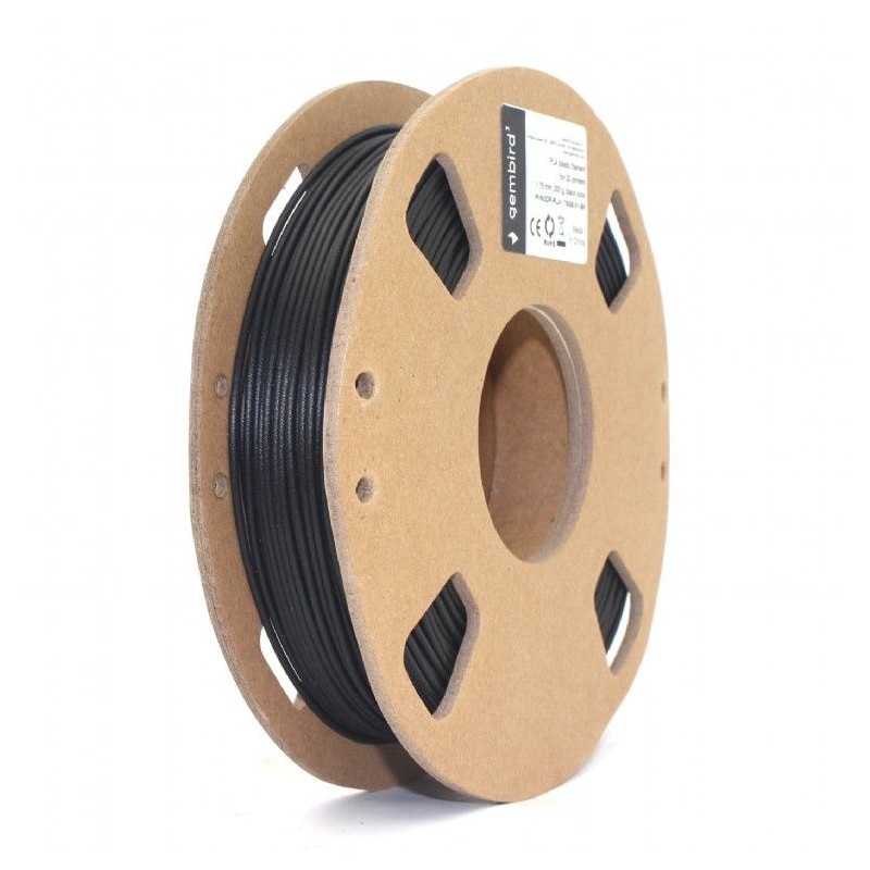 Gembird 3DP-PLA1.75GE-01-BK Filament PLA Black 1,75mm 200g GEMMA printer spool