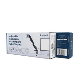 Gembird MA-DA1U-01 Adjustable desk display mounting arm with USB ports 17”-32” Black