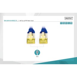 Digitus CAT6A S-FTP Patch Cable 0,25m Blue