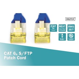 Digitus CAT6A S-FTP Patch Cable 0,25m Blue