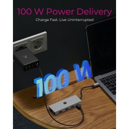 Raidsonic Icy Box IB-DK4012-CPD 9in1 USB Type-C DockingStation Black