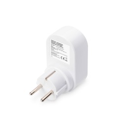 Digitus DA-70617 Universal USB Plug-in Charger with 2 x USB-A Sockets and Integrated Socket