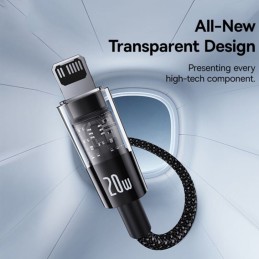 Baseus Gem USB-C to iP lightning fast charging cable 20W 1m Black