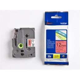 Brother TZE-431 laminált P-touch szalag (12mm) Black on Red - 8m