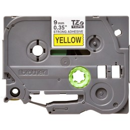 Brother TZE-S621 laminált P-touch szalag (9mm) Black on Yellow - 8m