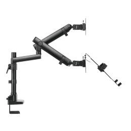 Gembird MA-DA3-02 Desk mounted adjustable monitor arm with notebook tray (full-motion) 17"-32" Black