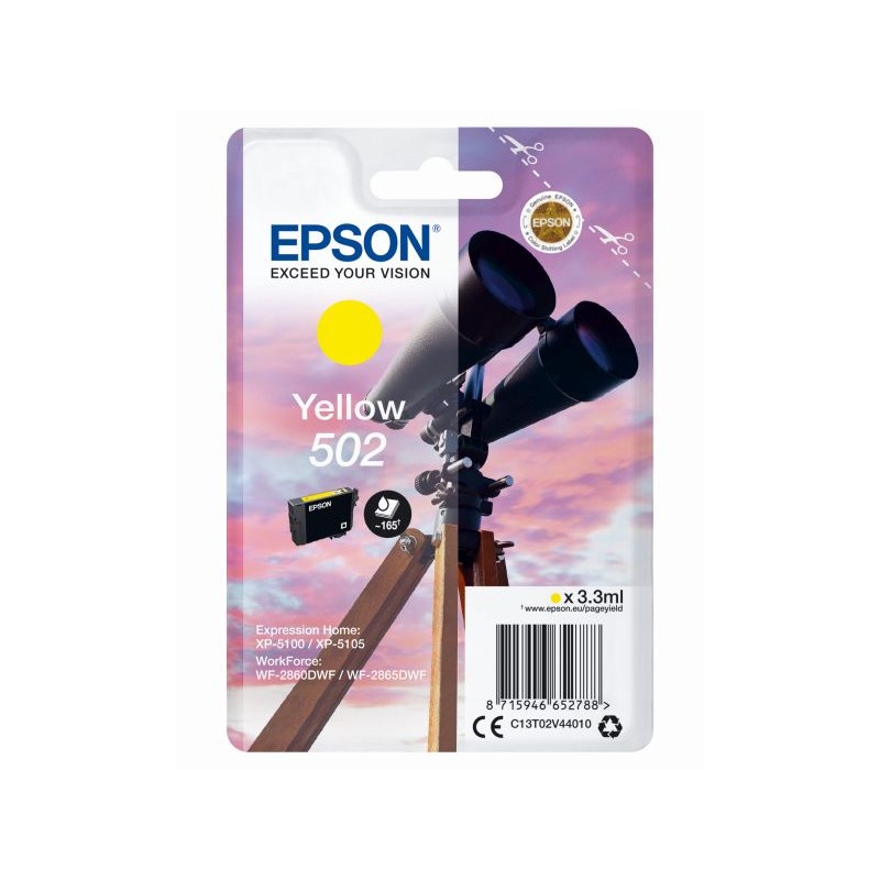 Epson T02V4 (502) sárga eredeti tintapatron
