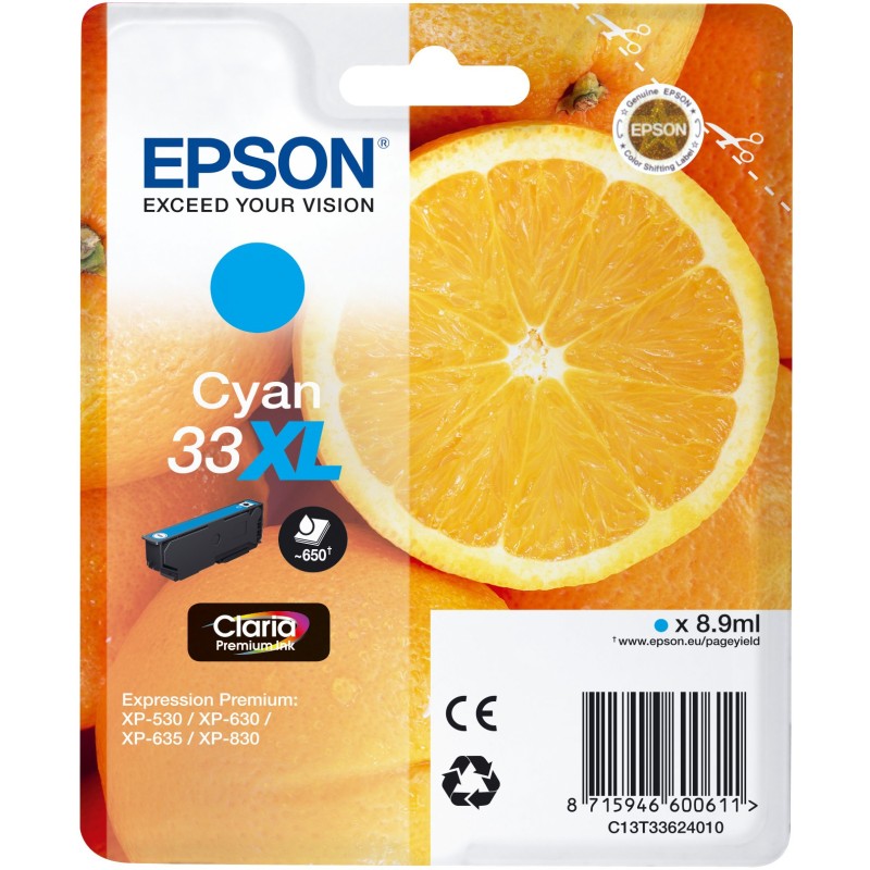 Epson T3362 kék eredeti tintapatron