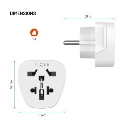 FIXED EU adapter 2, fehér