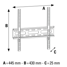 Hama Fix TV Wall Bracket 3 Stars 165cm (65") Black