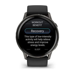 Garmin Venu 4 45mm Slate with Black Silicone Band