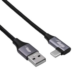 Akyga AK-USB-58 USB A (m) / USB type C (m) 60W Cable 0,3m Black