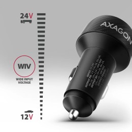 AXAGON PWC-PQ48 PD3.0 & QC4+ 2xOUTPUTS car charger 48W Black