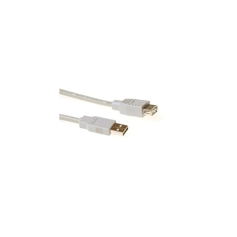 ACT USB 2.0 A male to USB A female 1m Ivory