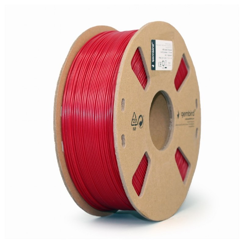 Gembird piros eredeti ABS filament (1,75mm, 1kg, 3DP-ABS1.75-01-R)