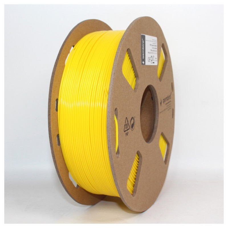 Gembird sárga eredeti PETG filament (1,75mm, 1kg, 3DP-PETG1.75-01-Y)